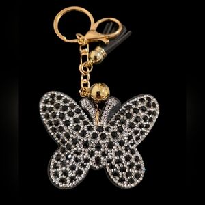 Sparkling Butterfly Bag Charm Keychain